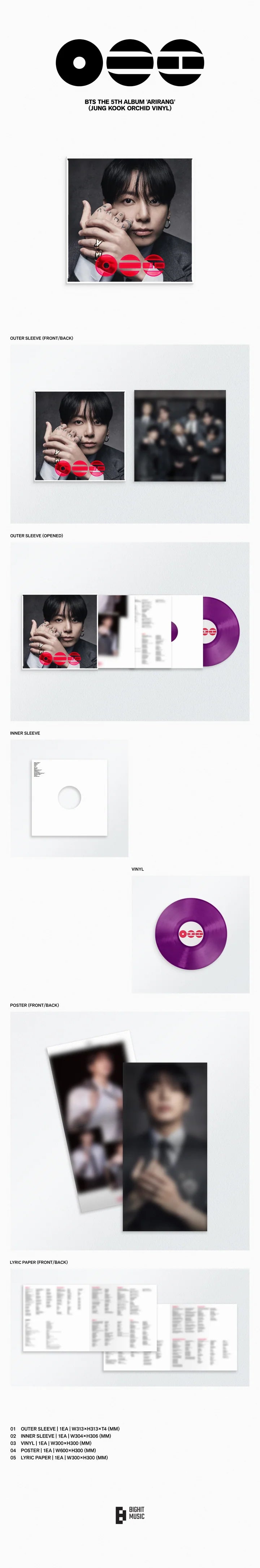 (PRE-ORDER) BTS - ARIRANG 5TH ALBUM [STANDARD VINYL VER.]