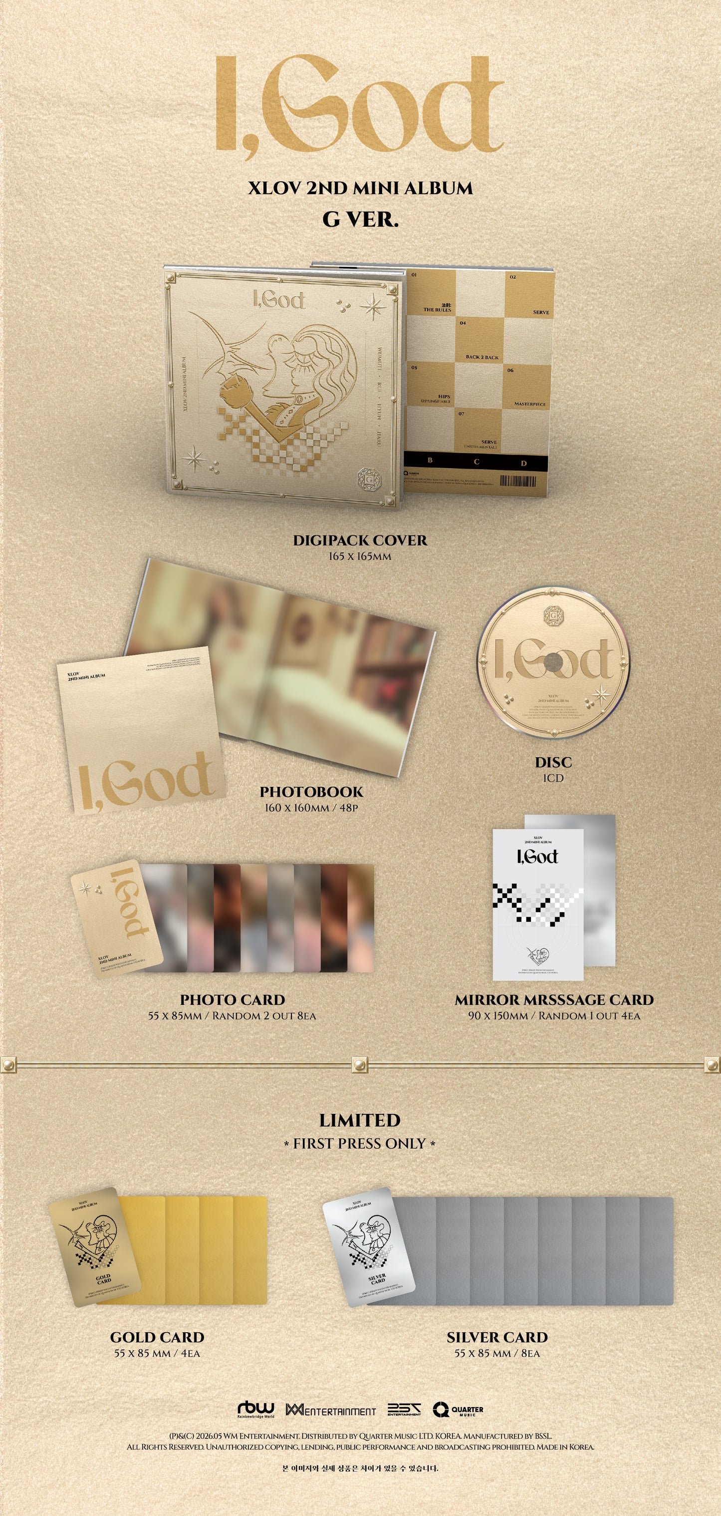 XLOV - I, GOD 2ND MINI ALBUM [G VER.]