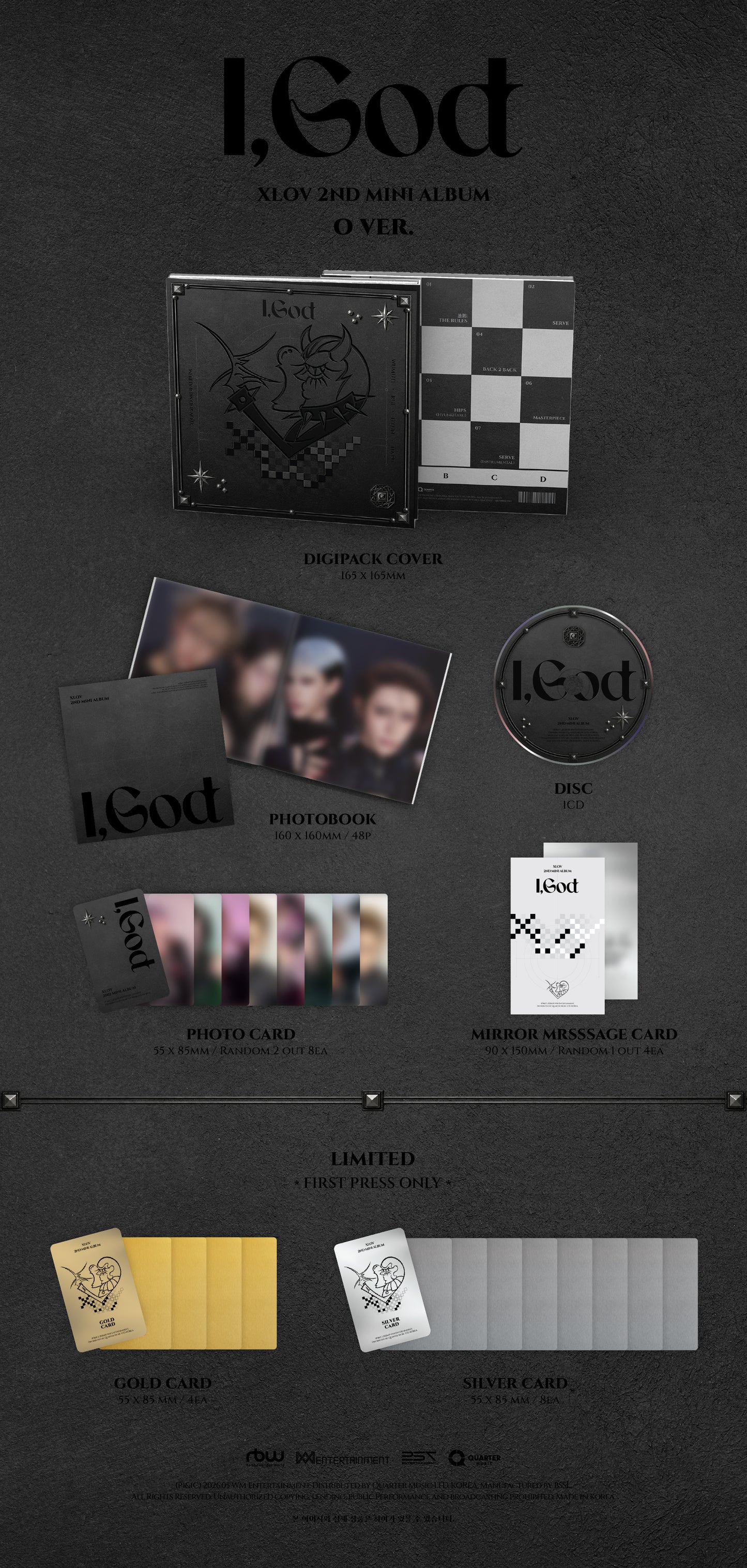 XLOV - I, GOD 2ND MINI ALBUM [O VER.]