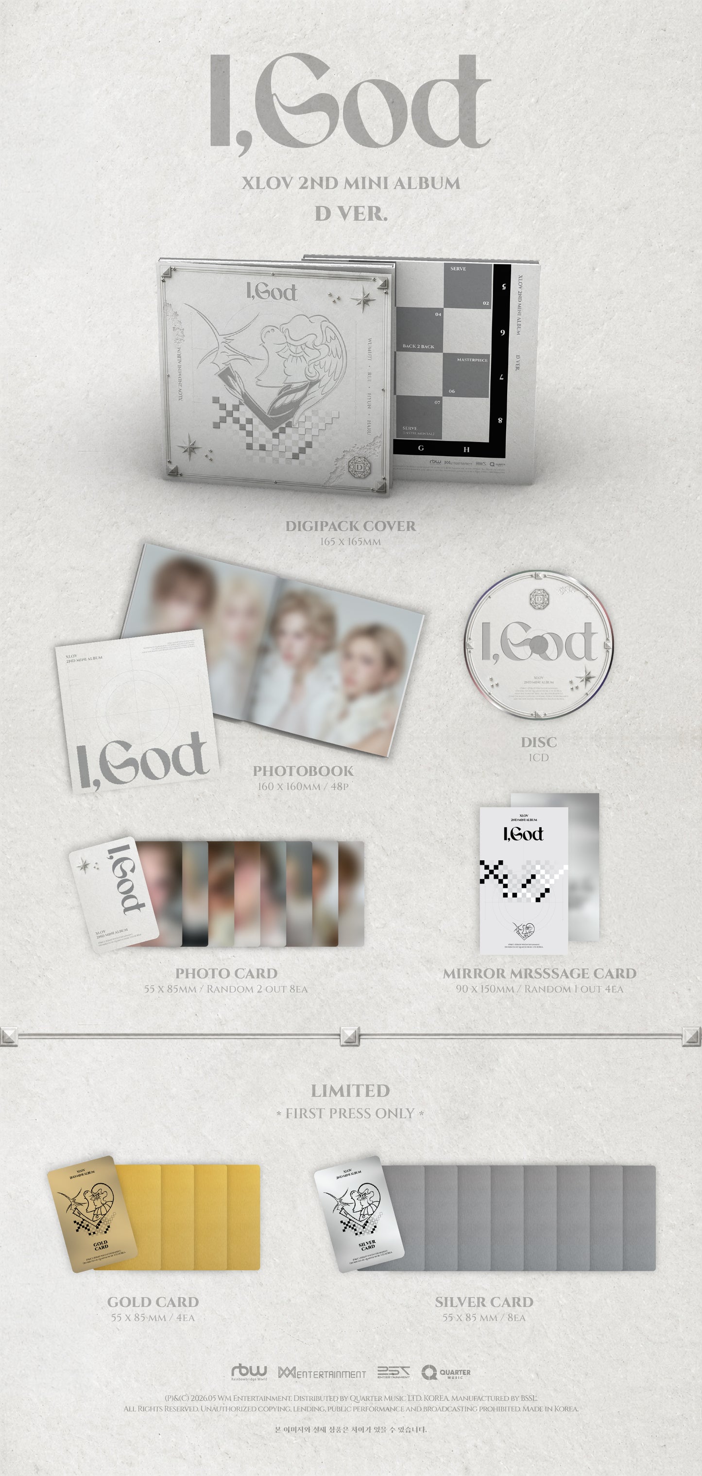 XLOV - I, GOD 2ND MINI ALBUM [D VER.]