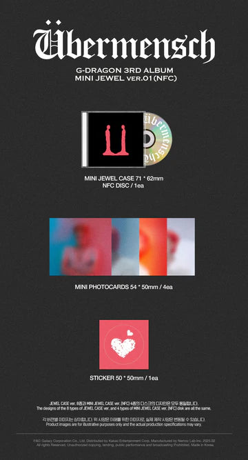 G-DRAGON (GD) - UBERMENSCH VOL.3 [VERSIÓN MINI JEWEL]