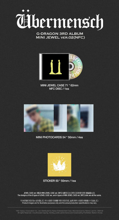 G-DRAGON (GD) - UBERMENSCH VOL.3 [VERSIÓN MINI JEWEL]