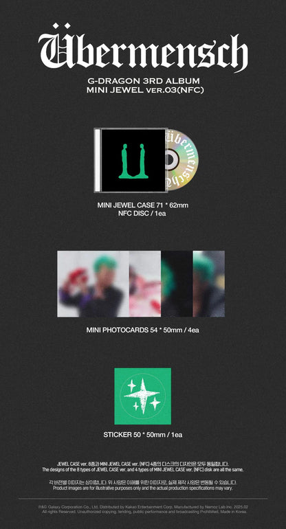 G-DRAGON (GD) - UBERMENSCH VOL.3 [VERSIÓN MINI JEWEL]