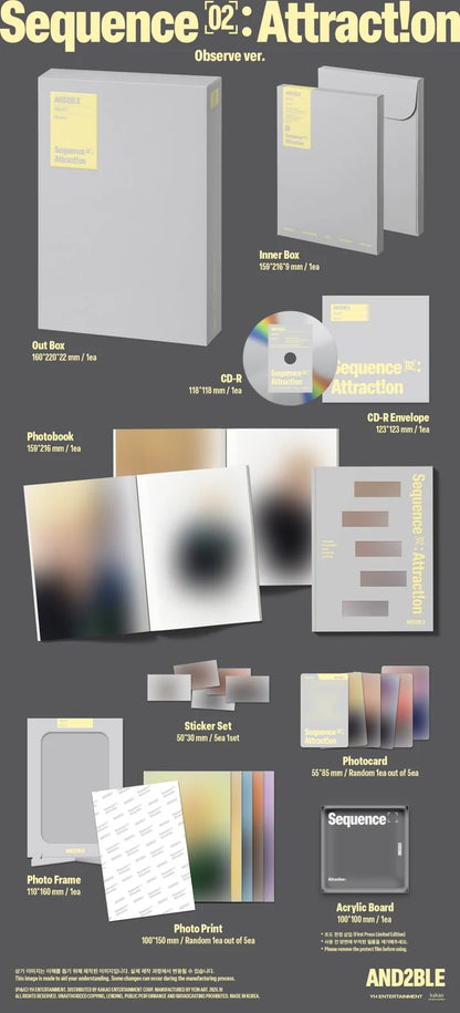 (PRE-ORDER) AND2BLE - SEQUENCE 02: ATTRACTION 2ND MINI ALBUM