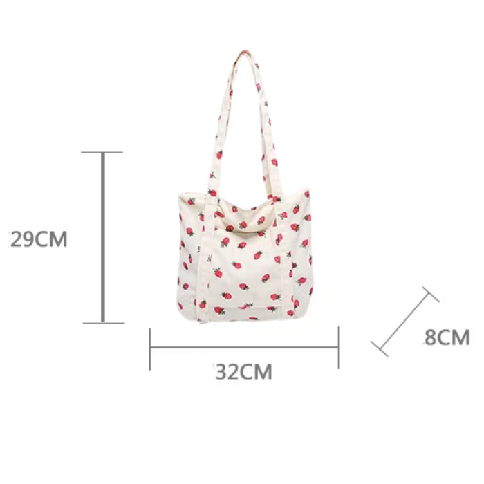 MINI TOTE BAG STRAWBERRY DESIGN