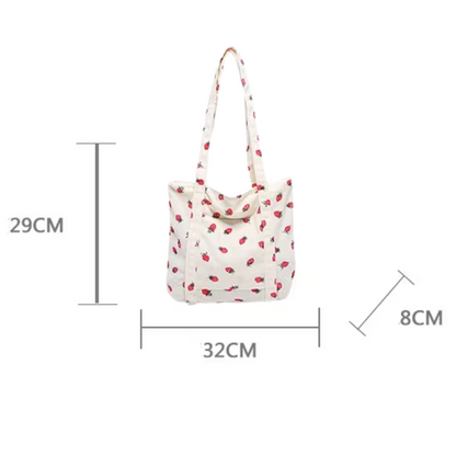 MINI TOTE BAG STRAWBERRY DESIGN