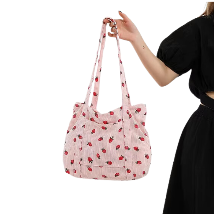 MINI TOTE BAG STRAWBERRY DESIGN