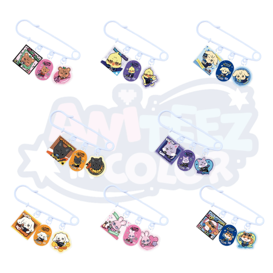 ATEEZ - ANITEEZ IN COLOR FANMADE PIN KEYCHAIN