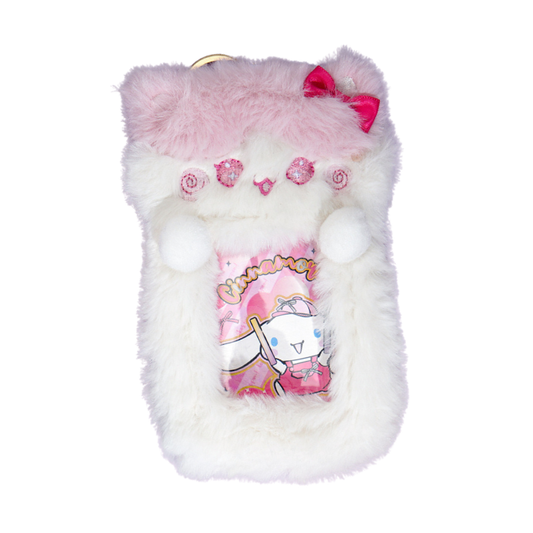 PINK CAT PLUSH PHOTOCARD HOLDER