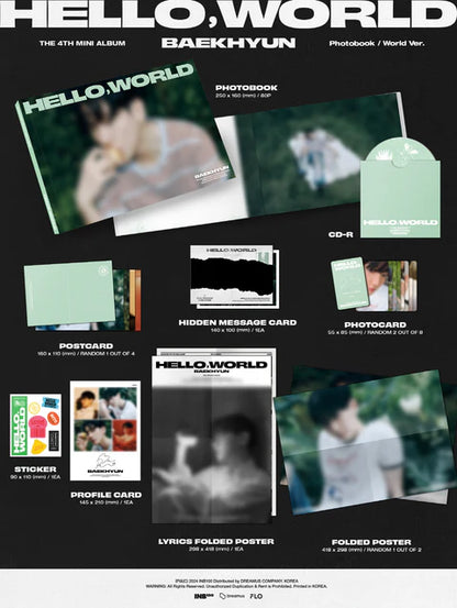 BAEKHYUN (EXO) - HELLO, WORLD 4TH MINI ALBUM [PHOTOBOOK VER.]