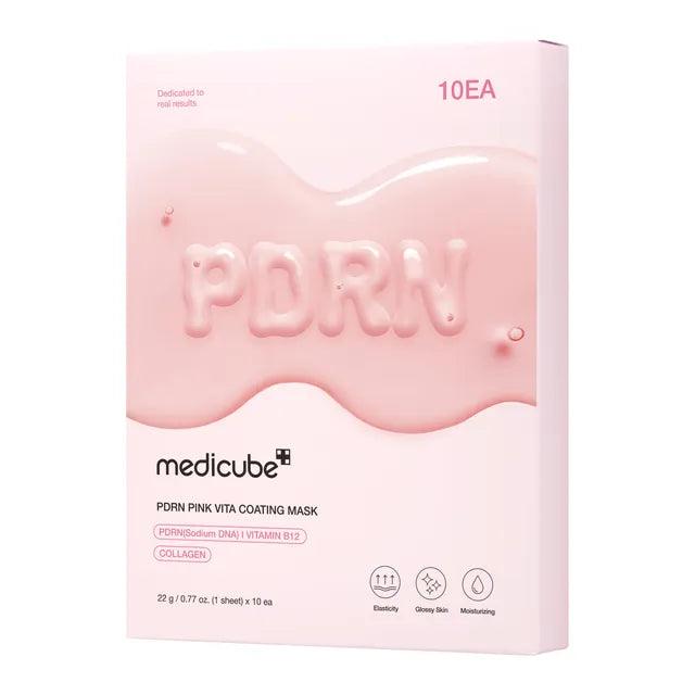 MEDICUBE - PDRN PINK VITA COATING MASK (22G*10EA)