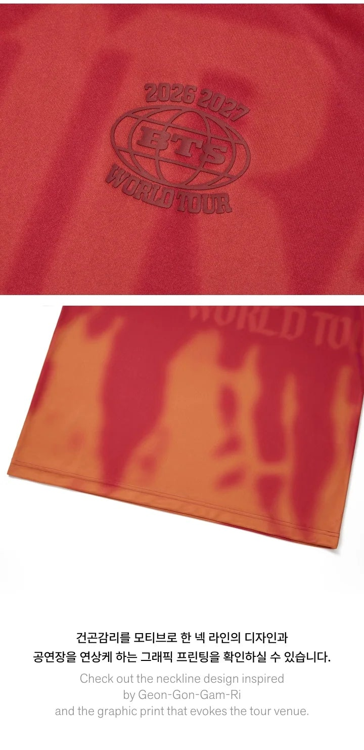 BTS - ARIRANG 2ND DROP WORLD TOUR MD LONG SLEEVE T-SHIRT (RED)