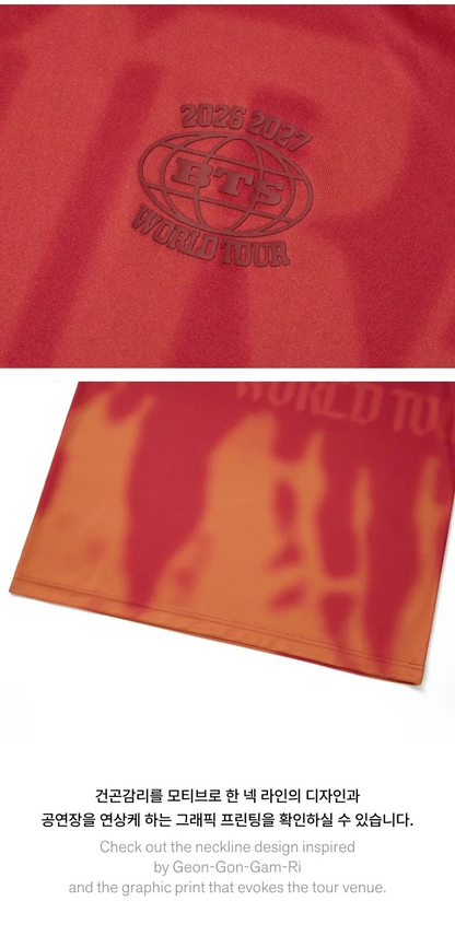 BTS - ARIRANG 2ND DROP WORLD TOUR MD LONG SLEEVE T-SHIRT (RED)