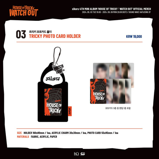 (PRE-ORDER) XIKERS - HOUSE OF TRICKY: WATCH OUT OFFICIAL MD TRICKY PHOTO CARD