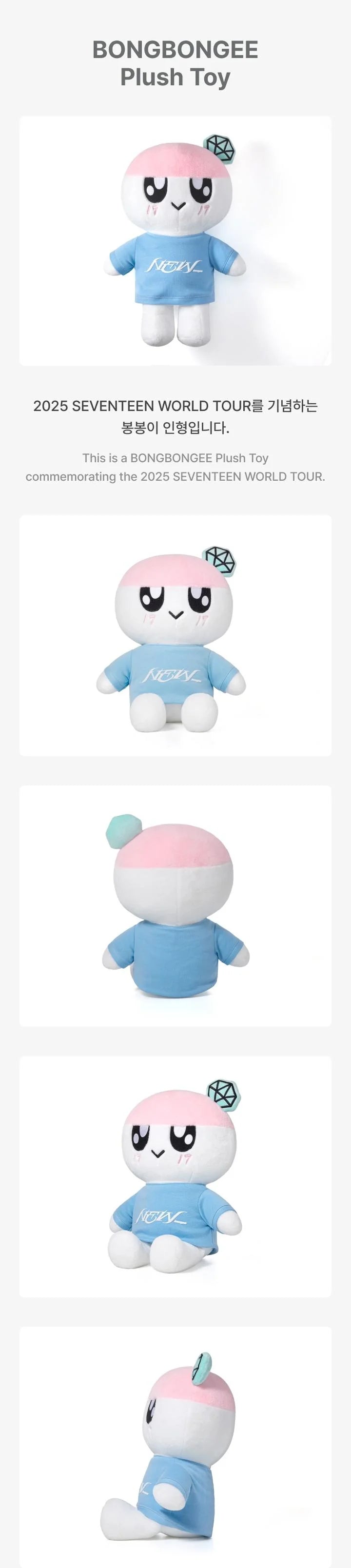 SEVENTEEN - [NEW_] IN INCHEON WORLD TOUR MD BONGBONGEE PLUSH TOY