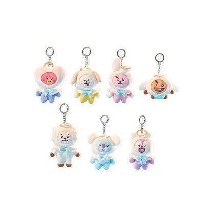 BTS - BT21 ANGEL & VILLAIN OFFICIAL MD ANGEL PLUSH KEYRING