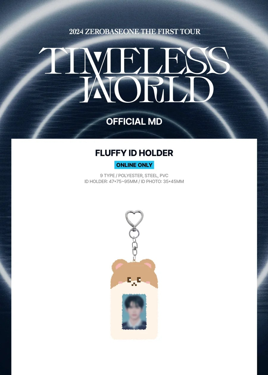 ZEROBASEONE - 2024 THE FIRST TOUR: TIMELESS WORLD OFFICIAL MD FLUFFY ID HOLDER