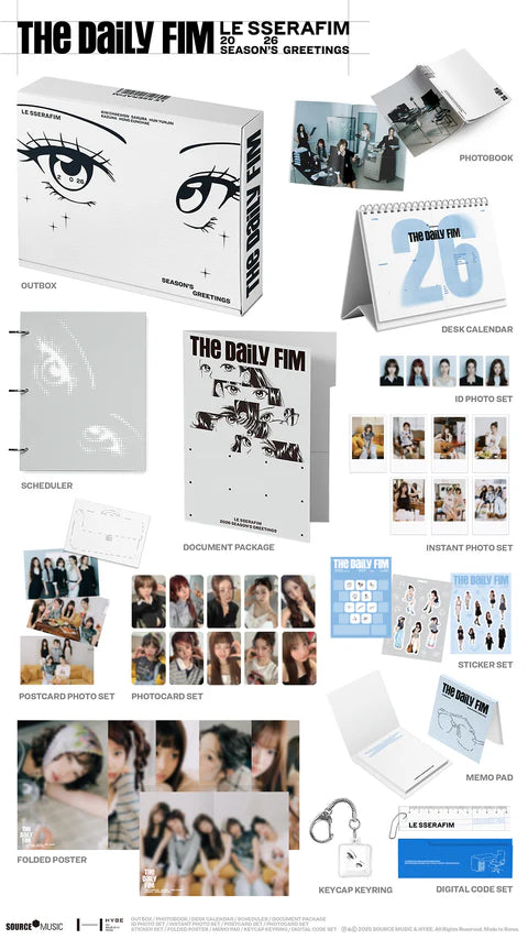 (PRE-ORDER) LE SSERAFIM - 2026 SEASON'S GREETINGS [THE DAILY FIM]