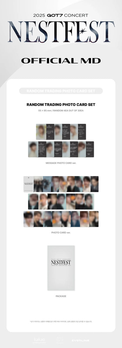 (PRE-ORDER) GOT7 - NESTFEST 2025 CONCERT OFFICIAL MD RANDOM TRADING PHOTO CARD SET