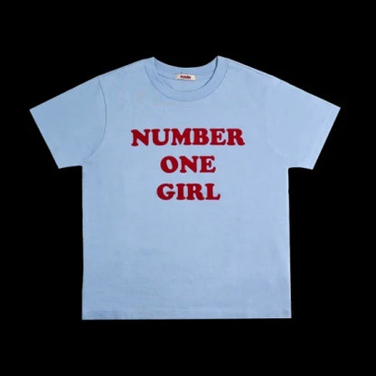 ROSÉ (BLACKPINK) - ROSIE OFFICIAL MD NUMBER ONE GIRL BLUE T-SHIRT