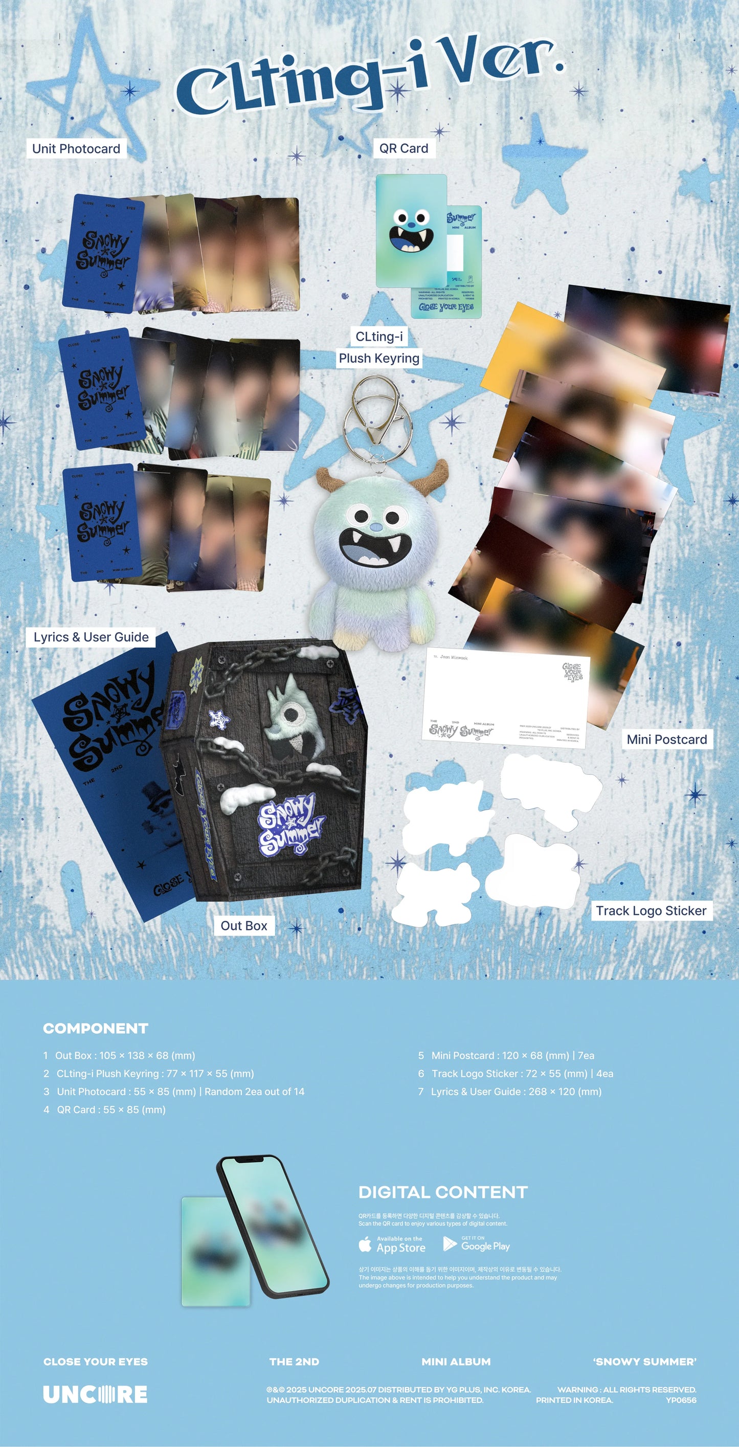 CLOSE YOUR EYES - SNOWY SUMMER 2ND MINI ALBUM  [POCA VER.]