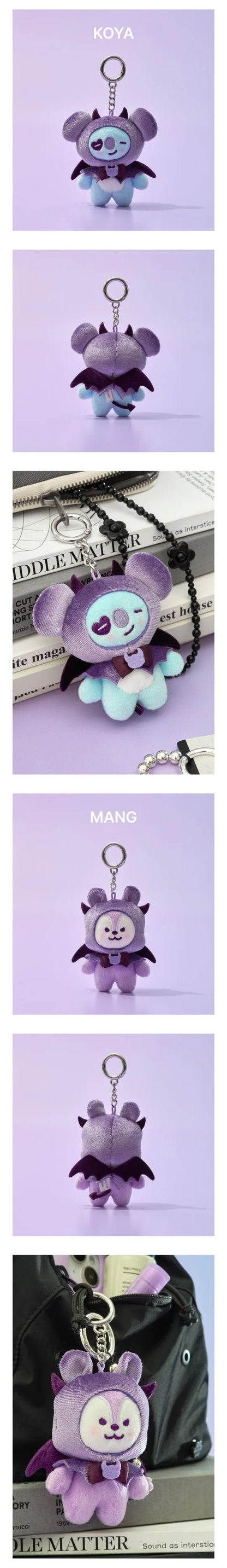 BTS - BT21 ANGEL & VILLAIN OFFICIAL MD VILLAIN PLUSH KEYRING