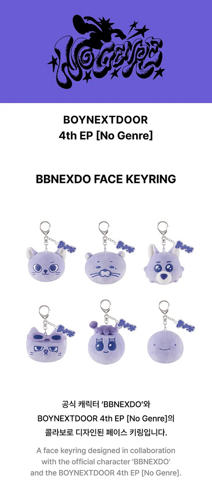 BOYNEXTDOOR - NO GENRE POP-UP STORE IN TOKYO MD BBNEXDO FACE KEYRING