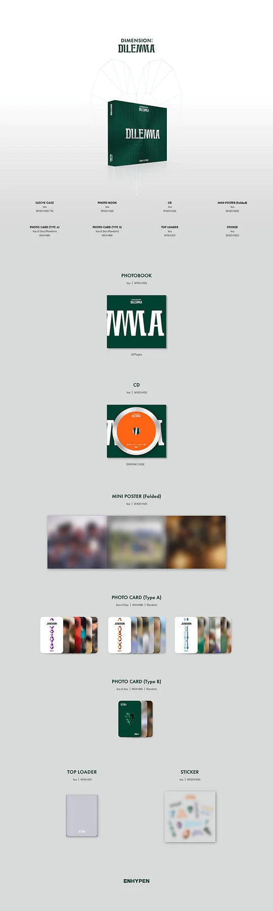 ENHYPEN - DIMENSION : DILEMMA 1ST ALBUM [ESSENTIAL VER.]