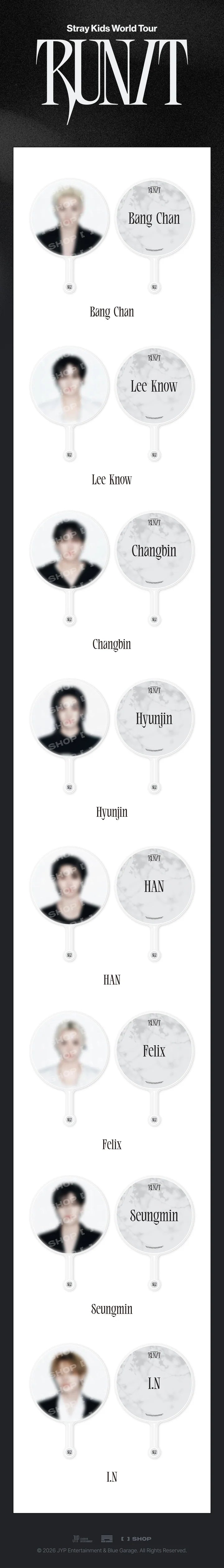 (PRE-ORDER) STRAY KIDS - 2026 RUN IT WORLD TOUR MD IMAGE PICKET