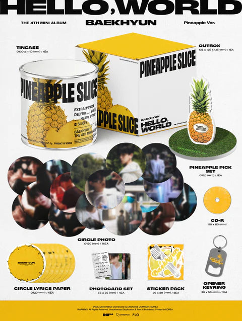 BAEKHYUN (EXO) - HELLO, WORLD 4TH MINI ALBUM LIMITED EDITION [PINEAPPLE VER.]