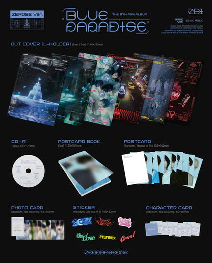 (PRE-ORDER) ZEROBASEONE - BLUE PARADISE 5TH MINI ALBUM [ZEROSE VER.] POB