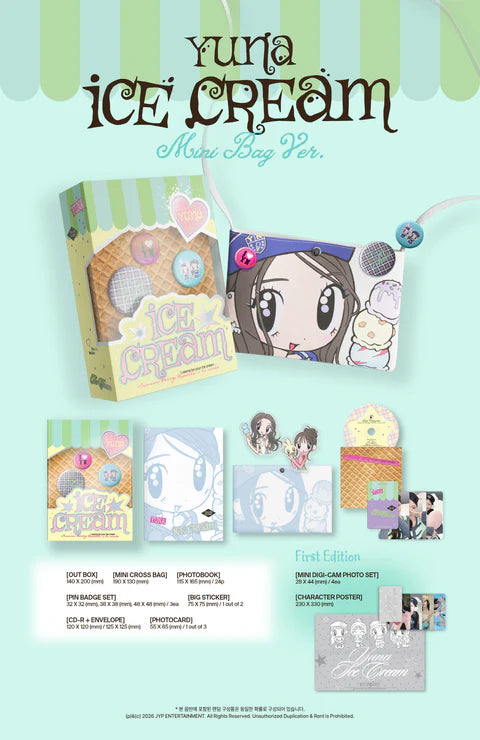 YUNA (ITZY) - ICE CREAM 1.er MINI ÁLBUM [VERSIÓN MINI BOLSO]