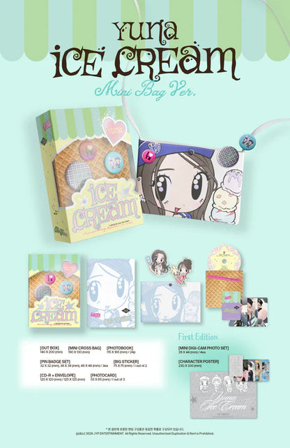 YUNA (ITZY) - ICE CREAM 1.er MINI ÁLBUM [VERSIÓN MINI BOLSO]