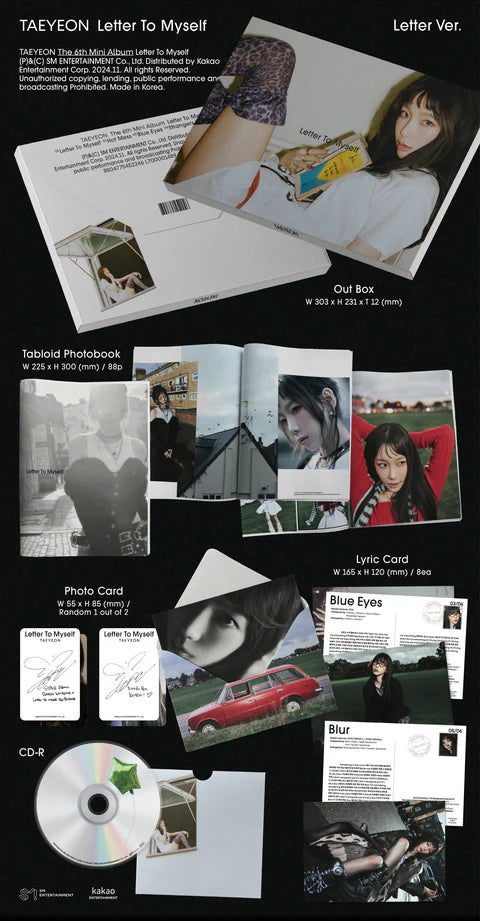 TAEYEON - LETTER TO MYSELFT 6TH MINI ALBUM [LETTER VER.]