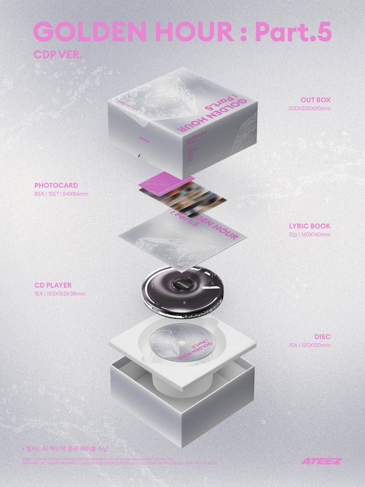 (PRE-ORDER) ATEEZ - GOLDEN HOUR: PART.5 14TH MINI ALBUM [CDP VER.]