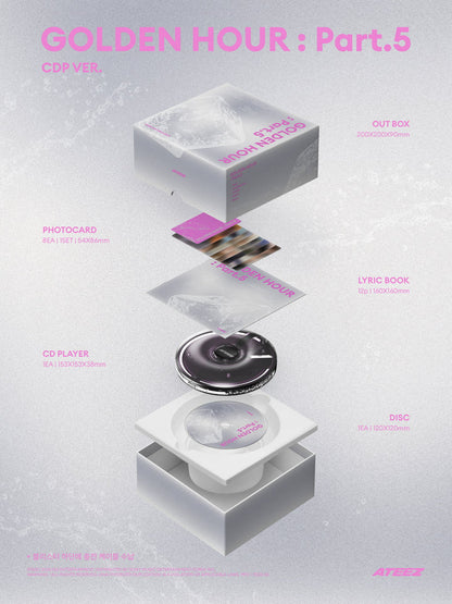 (PRE-ORDER) ATEEZ - GOLDEN HOUR: PART.5 14TH MINI ALBUM [CDP VER.]