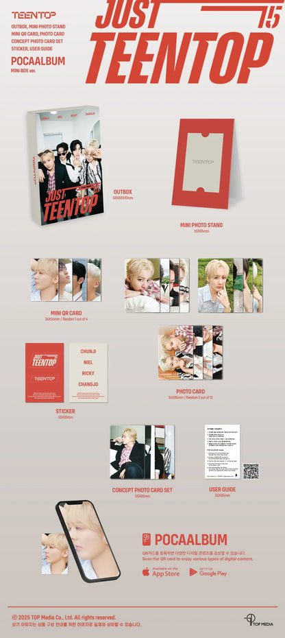 TEENTOP - JUST 15, JUST TEEN TOP MINI ALBUM [POCAALBUM MINI BOX VER.]