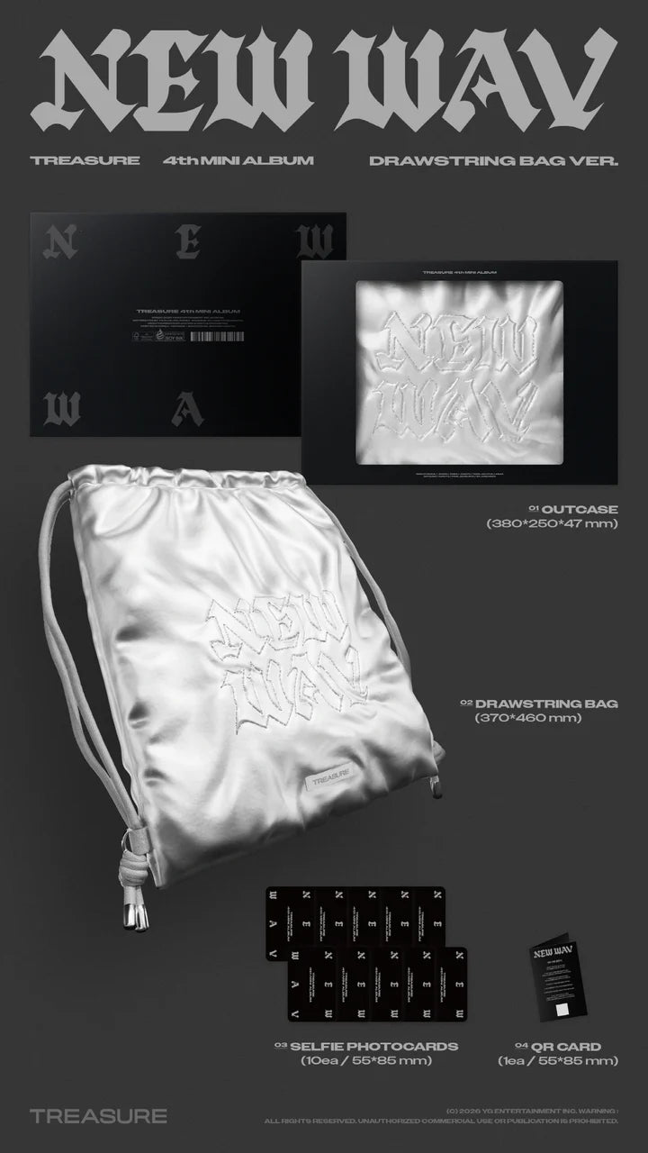 TREASURE - NEW WAV 4TH MINI ALBUM [DRAWSTRING BAG VER.]