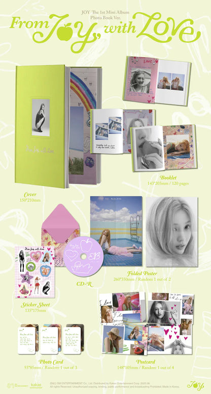 JOY (RED VELVET) - DE JOY, CON AMOR 1ER MINI ÁLBUM [VERSIÓN PHOTOBOOK]