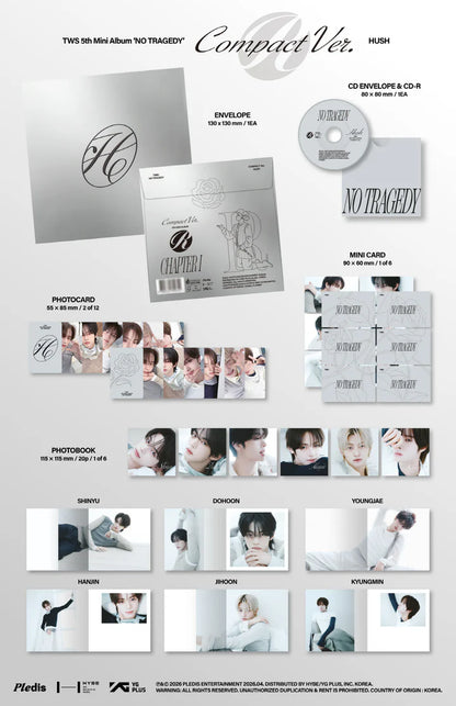 TWS - NO TRAGEDY 5TH MINI ALBUM [COMPACT HUSH VER.]