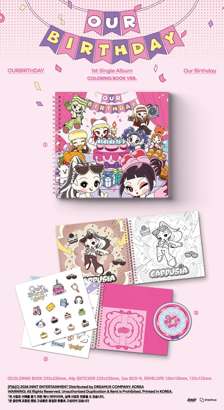 OUTBIRTHDAY - OUR BIRTHDAY 1ST SINGLE ALBUM [COLORING BOOK VER.]