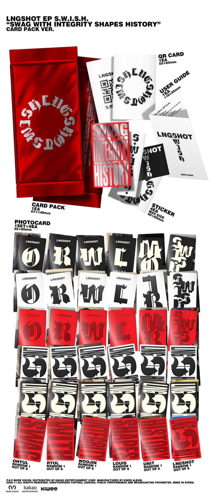 (PRE-ORDER) LNGSHOT - S.W.I.S.H EP ALBUM [CARD PACK VER.]