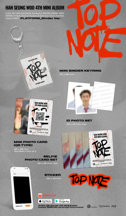 HAN SEUNG WOO - TOP NOTE 4TH MINI ALBUM [PLATFORM BINDER VER.]