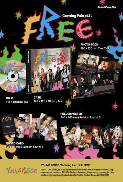 YOUNG POSSE - GROWING PAIN PT.1: FREE ALBUM [JEWEL CASE VER.]