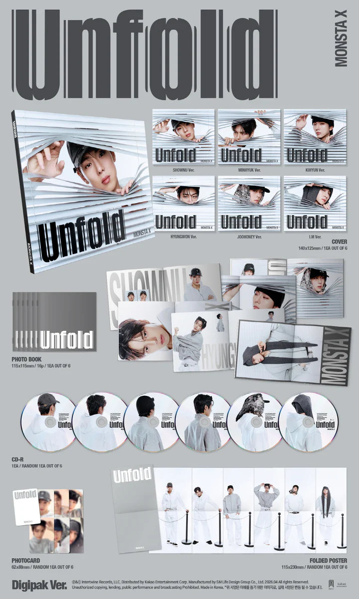 MONSTAX - UNFOLD AMERCAN STUDIO ALBUM [VER. DIGIPACK]