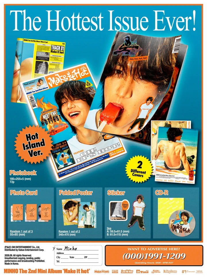 MINHO (SHINEE) - MAKE IT HOT 2ND MINI ALBUM [HOT ISLAND VER.]