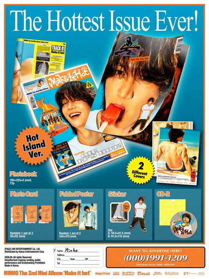 MINHO (SHINEE) - MAKE IT HOT 2ND MINI ALBUM [HOT ISLAND VER.]