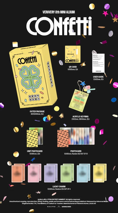 VERIVERY - CONFETTI 8TH MINI ALBUM [LUCKYCHARM VER.]