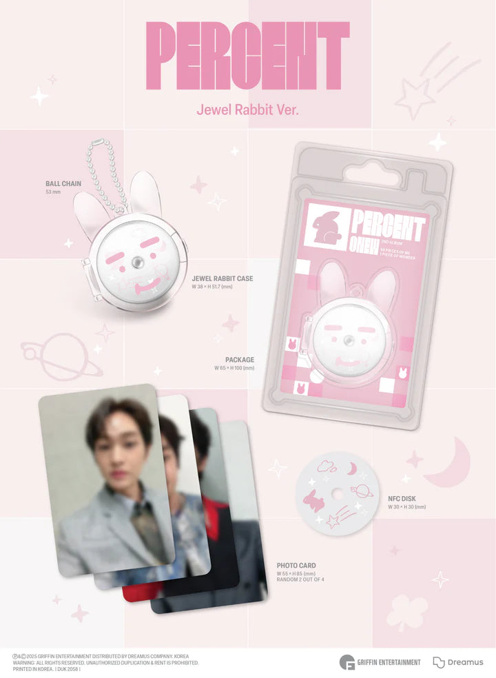 ONEW (SHINEE) - VOL.2 PERCENT 2ND ALBUM [JEWEL RABBIT VER.]