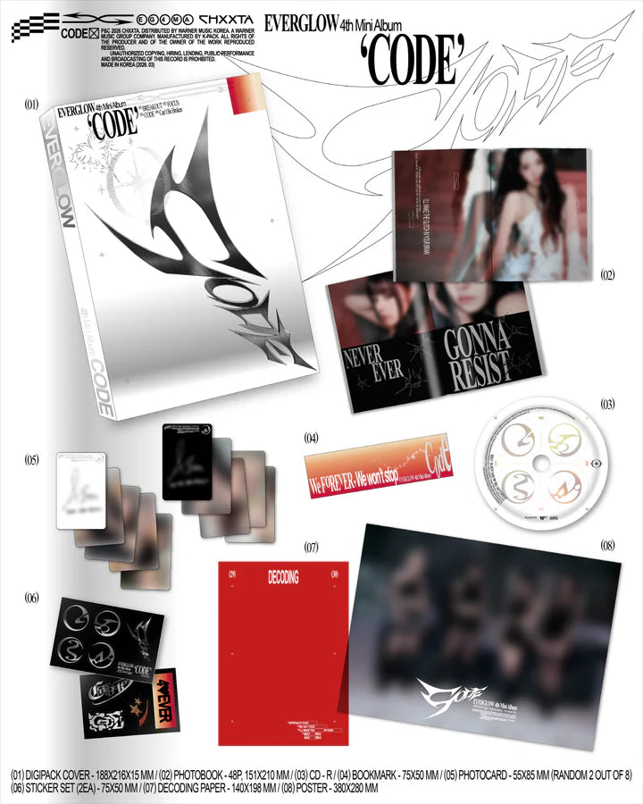 EVERGLOW - CUARTO MINI ÁLBUM CODE [VERSIÓN FOTOLIBRO]